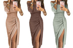 Vestido com Corte Justo Ao Quadril e Abertura Lateral - Veron&Co