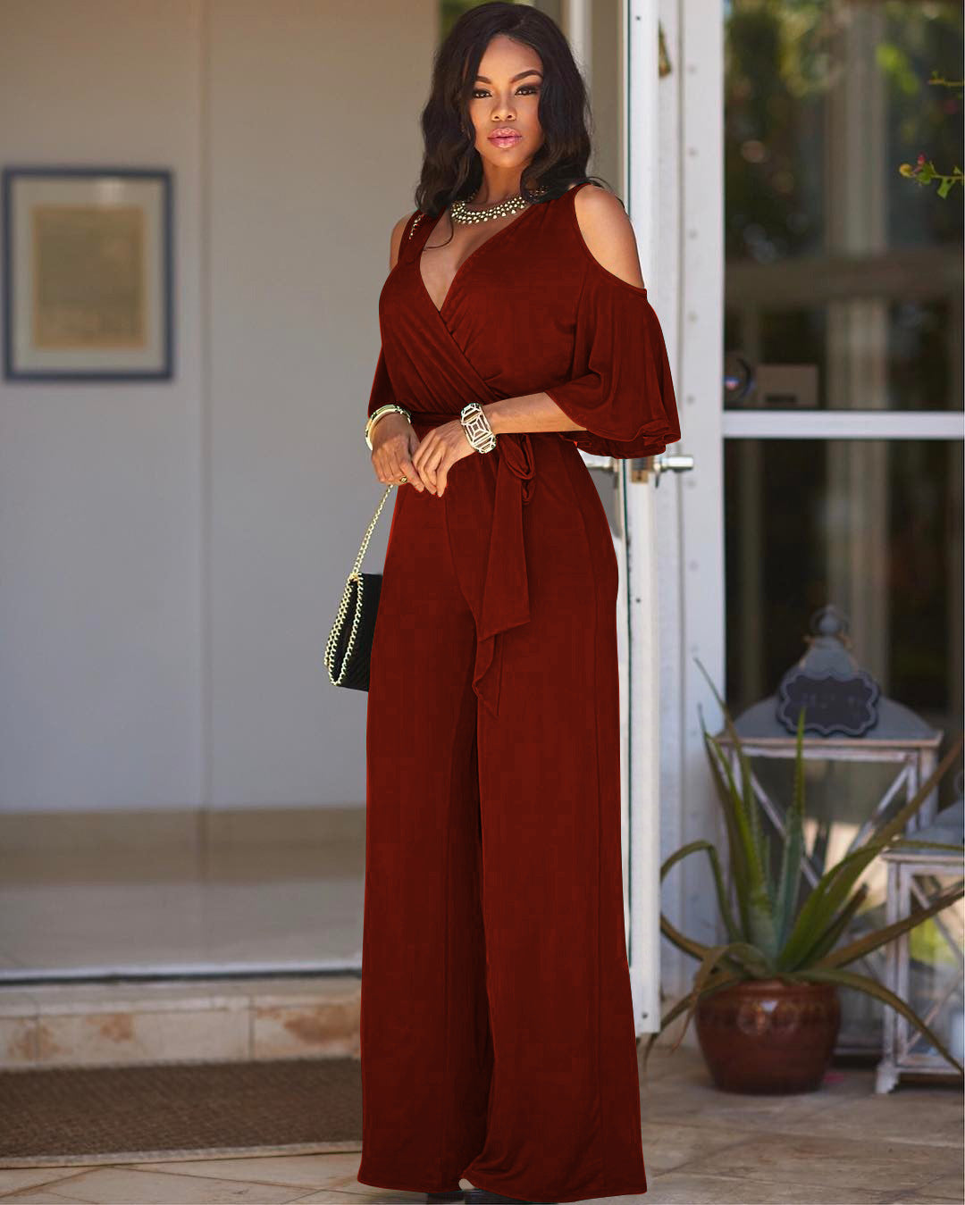Wide-Leg Trousers with Belt