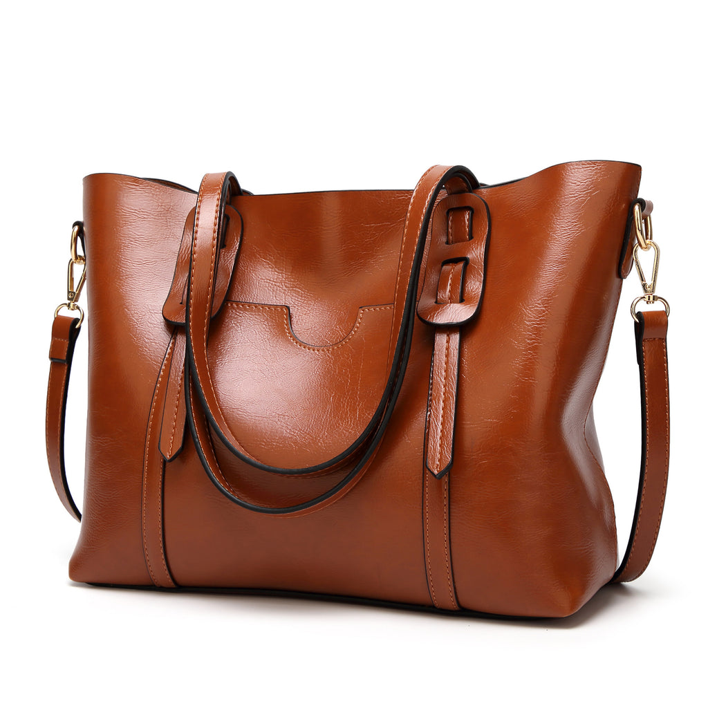 Tote em Pele Encerada Vintage