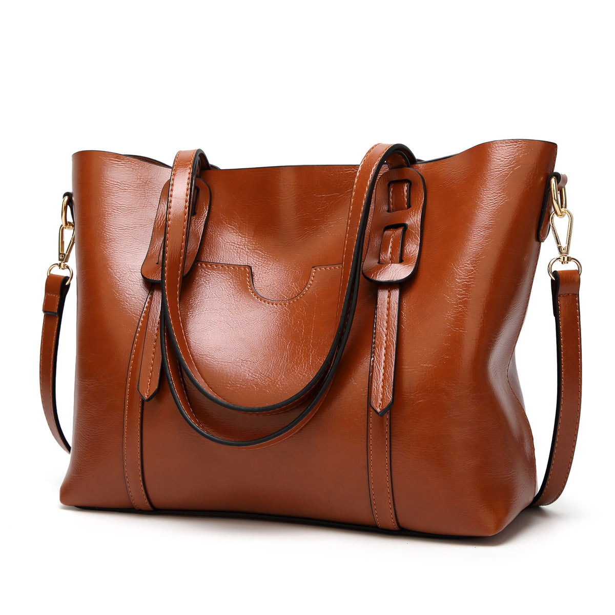 Tote em Pele Encerada Vintage