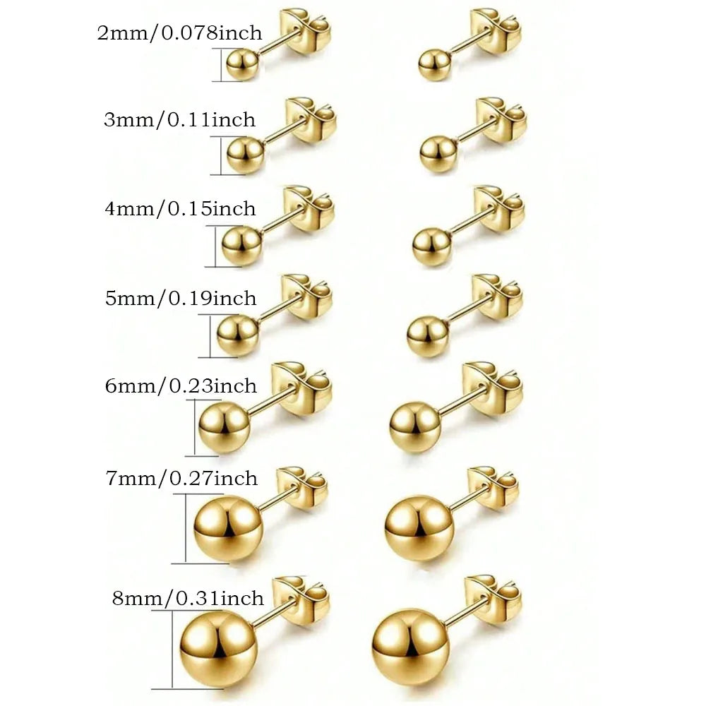 Conjunto de Brincos Dourados Minimalistas