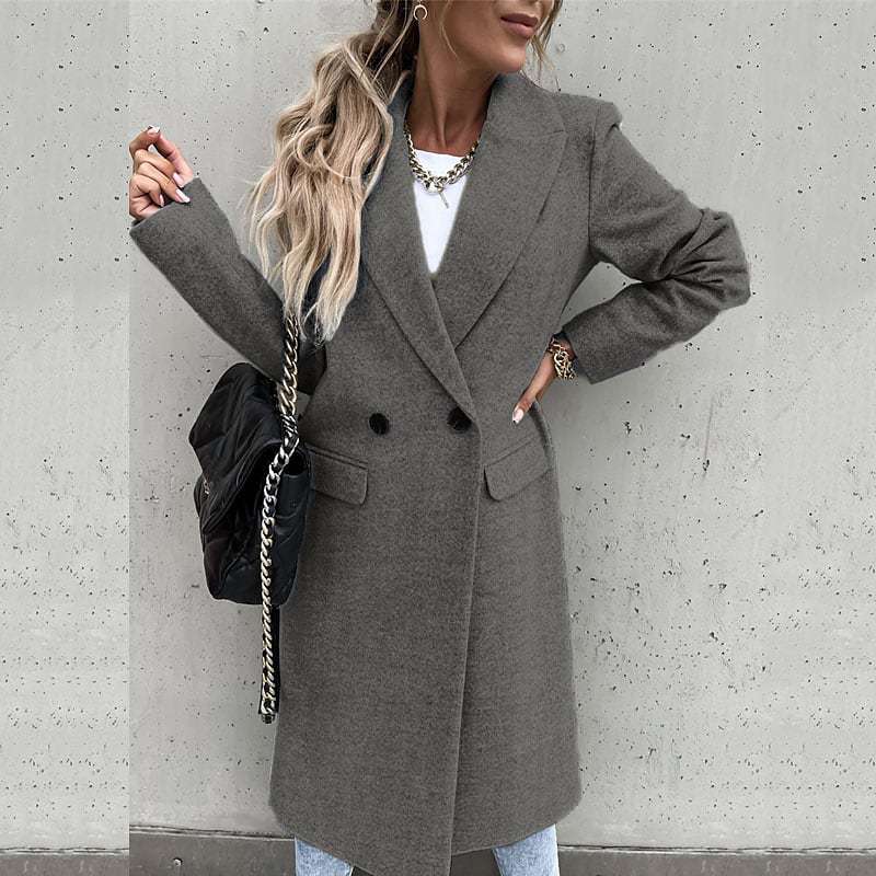 Long Coat with Classic Collar