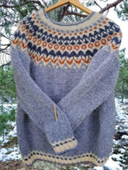 Two-Tone Round-Neck Sweater