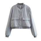 High-Neck Coat with Pockets