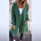 Midi Coat with Lapels and Pockets