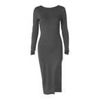 Vestido com Costas Nuas e Abertura Lateral - Veron&Co