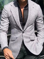 Blazer Casual Xadrez Estampado
