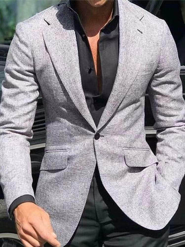 Blazer Casual Xadrez Estampado