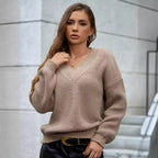 Plain V-Neck Sweater