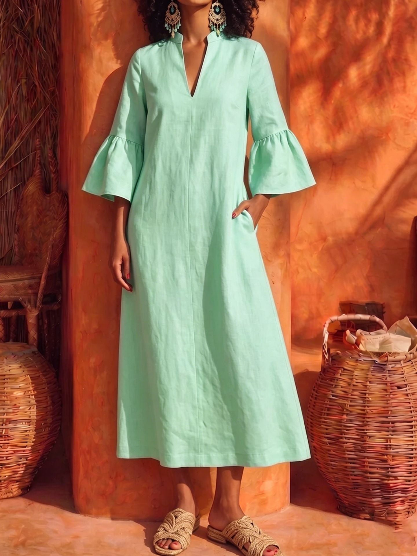 Vestido com Folhos - Veron&Co