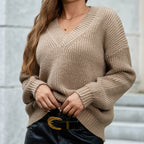 Plain V-Neck Sweater