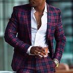 Blazer Casual Xadrez Estampado Veron&Co