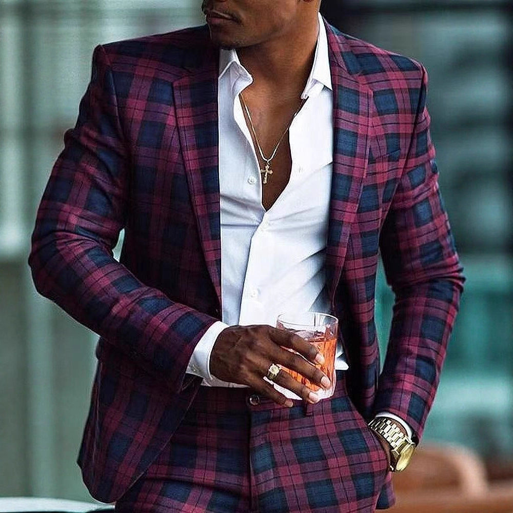 Blazer Casual Xadrez Estampado Veron&Co