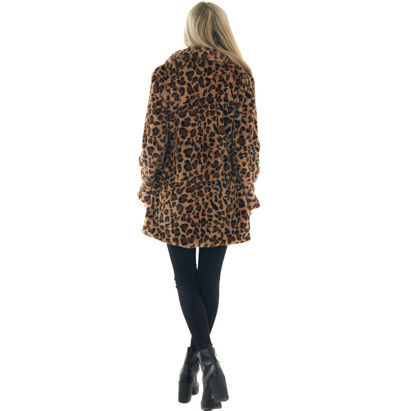 Casaco Pelo Sintético Animal Print