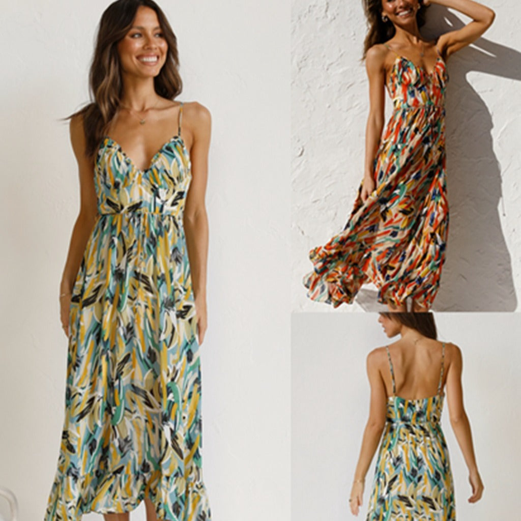 Vestido com Estampado e Folhos - Veron&Co