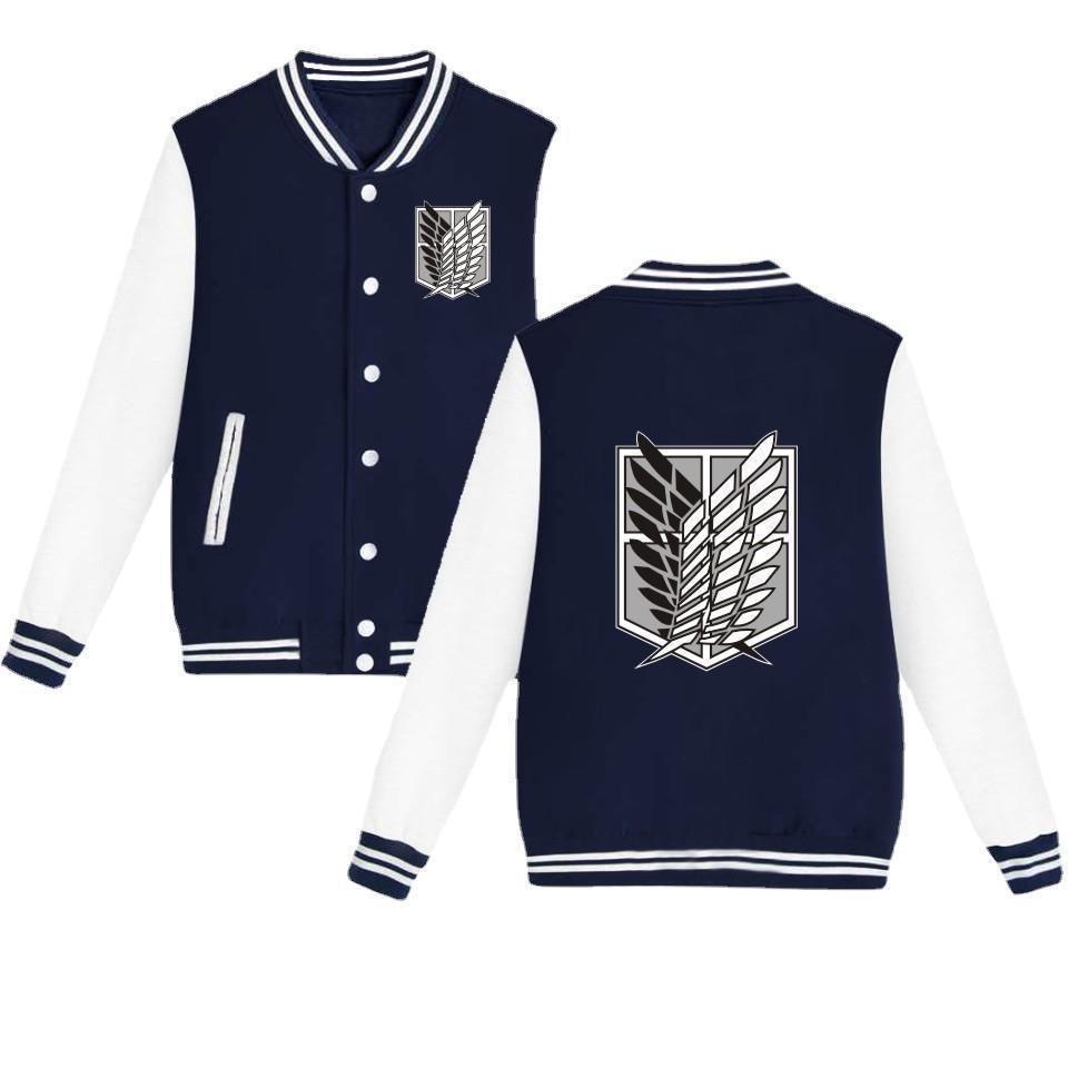 Embroidered Varsity Jacket — Men