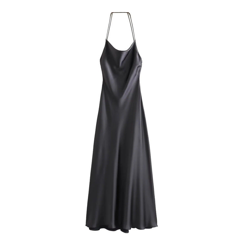Vestido em Cetim com Costas Nuas - Veron&Co