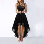 Vestido em Chiffon com Recortes Vazados - Veron&Co