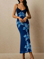 Vestido com Corte Sereia e Estampado - Veron&Co