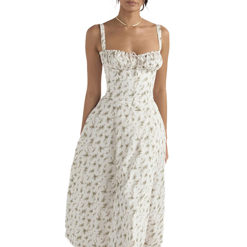Vestido com Estampado e Abertura Lateral - Veron&Co
