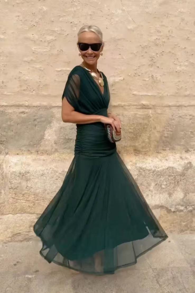 Vestido em Tule com Estampado - Veron&Co