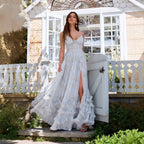 Vestido Longo com Marcação de Cintura - Veron&Co