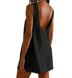 Vestido Curto em Algodão com Costas Nuas - Veron&Co