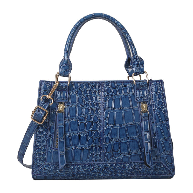 Mala tote com textura crocodilo para mulher