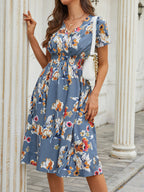 Vestido com Estampado Floral e Estampado - Veron&Co