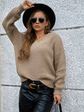Plain V-Neck Sweater