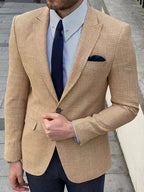 Blazer Casual Xadrez Estampado