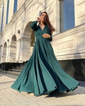 Vestido com Pregas e Manga Comprida - Veron&Co
