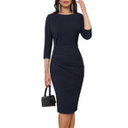 Vestido com Pregas e Efeito Envolvente - Veron&Co
