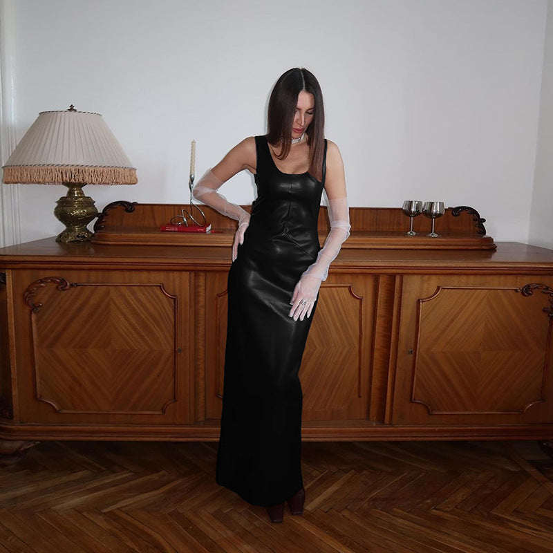Vestido Longo com Corte Justo e Abertura Lateral - Veron&Co
