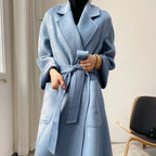 Cashmere Midi Coat with Bow