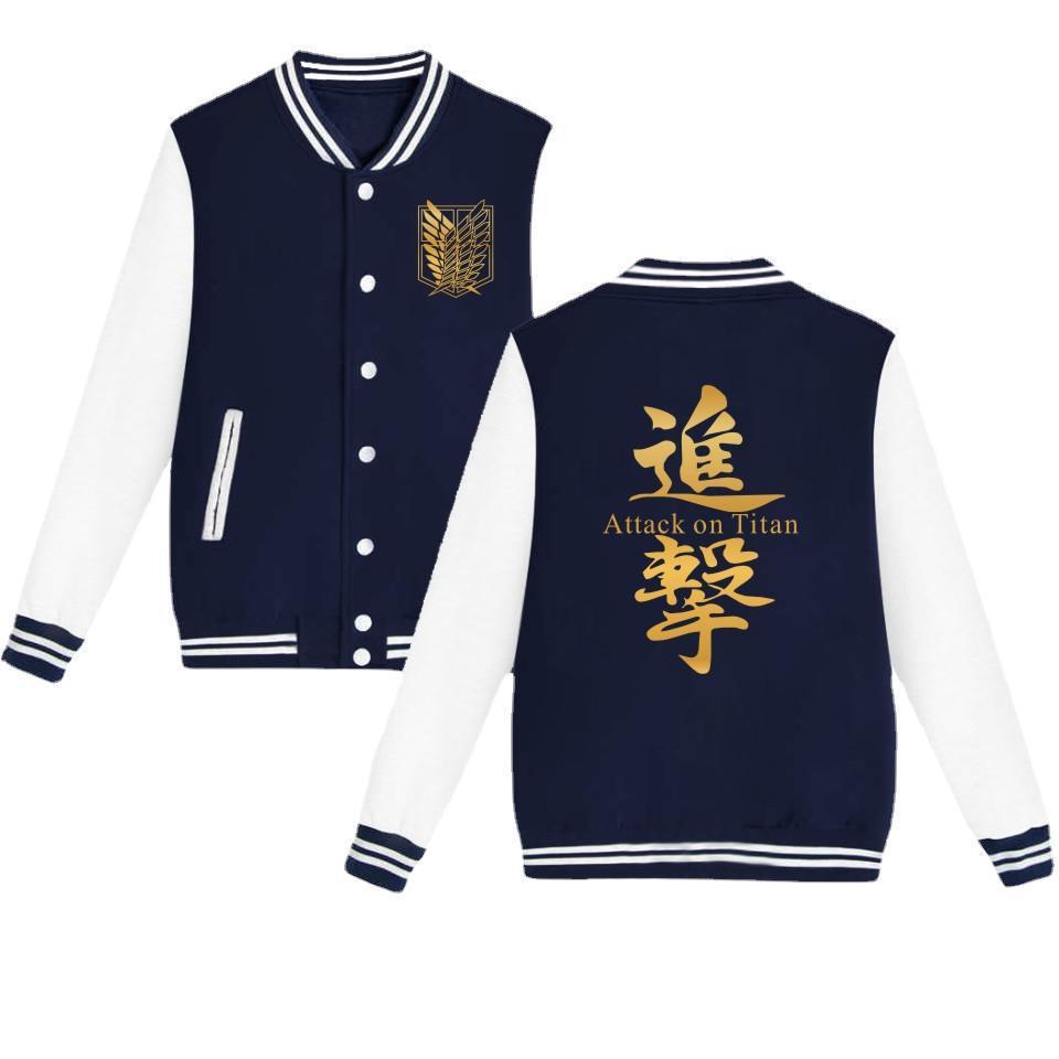 Embroidered Varsity Jacket — Men