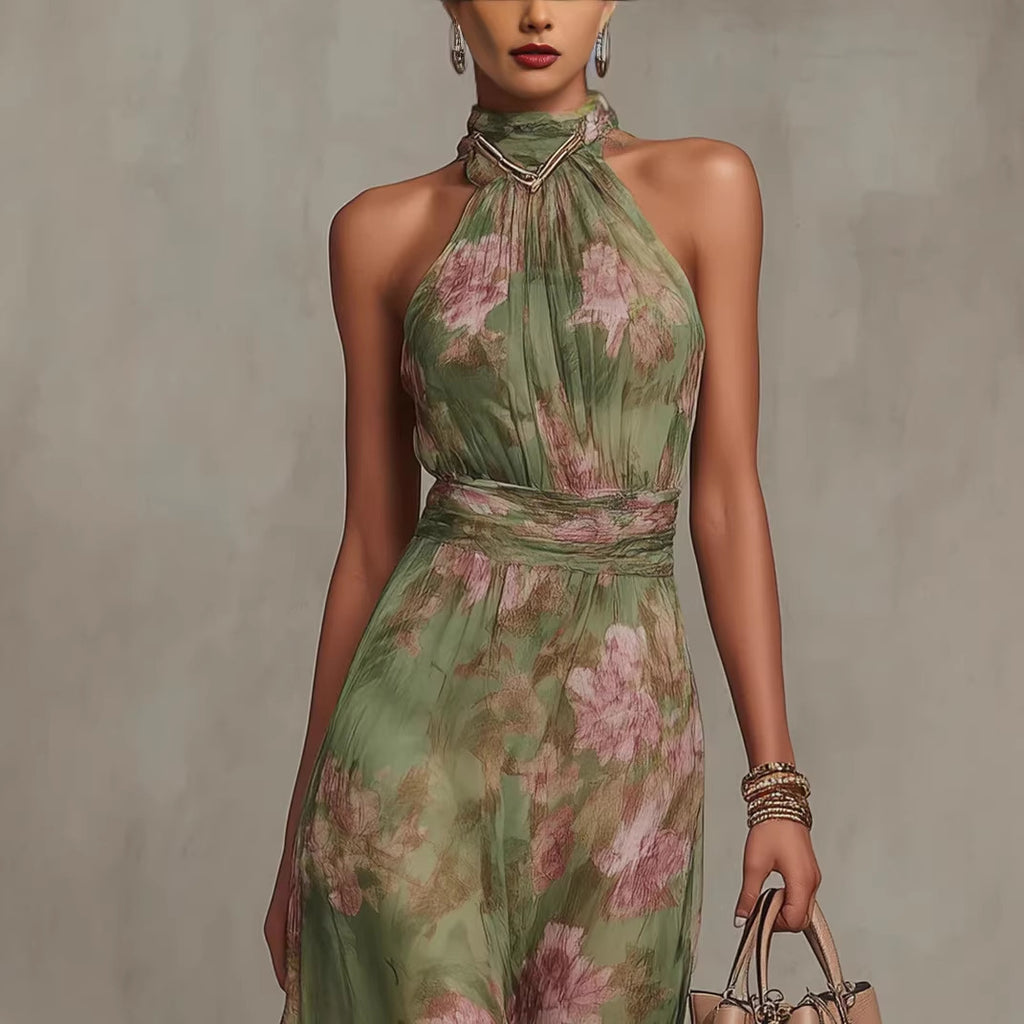 Vestido Longo em Tule com Pregas e Corte Justo - Veron&Co