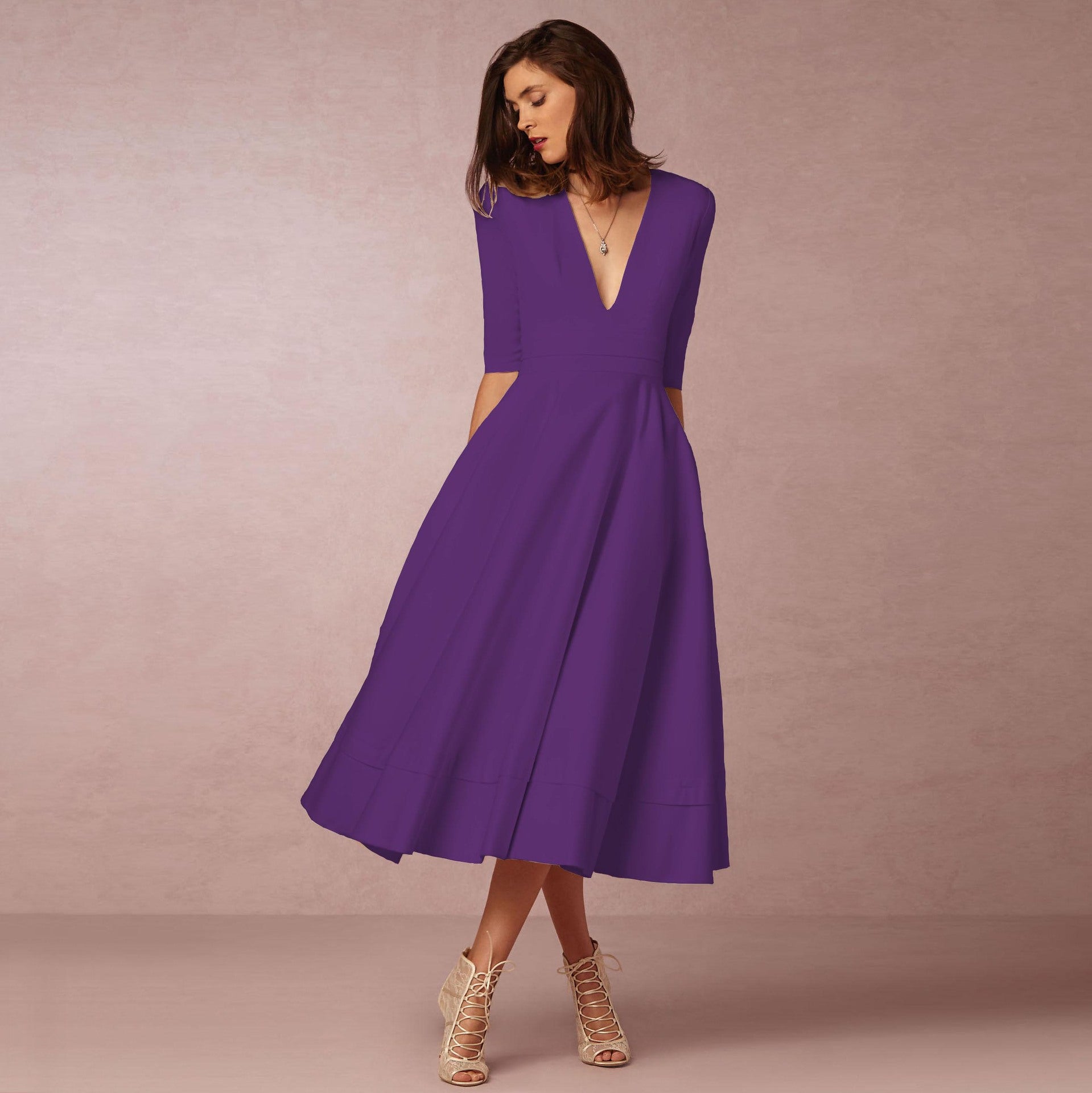 Vestido com Corte Evasê - Veron&Co