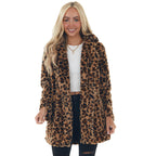 Casaco Pelo Sintético Animal Print