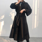 Cashmere Midi Coat with Bow