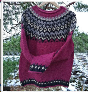 Two-Tone Round-Neck Sweater