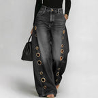 High-Waisted Denim Jeans