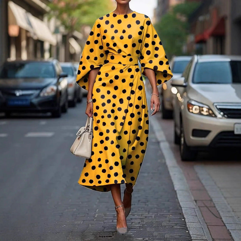 Vestido com Estampado e Decote Redondo - Veron&Co