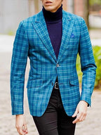 Blazer Casual Xadrez Estampado
