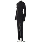 Vestido com Costas Nuas e Abertura Lateral - Veron&Co