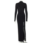 Vestido com Costas Nuas e Abertura Lateral - Veron&Co