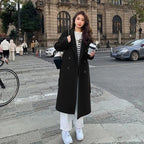 Blue Midi Coat with Belt