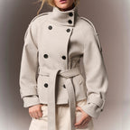 Sobretudo Curto em Lã Trespassado Veron&Co