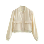 High-Neck Coat with Pockets