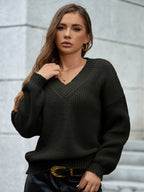 Plain V-Neck Sweater